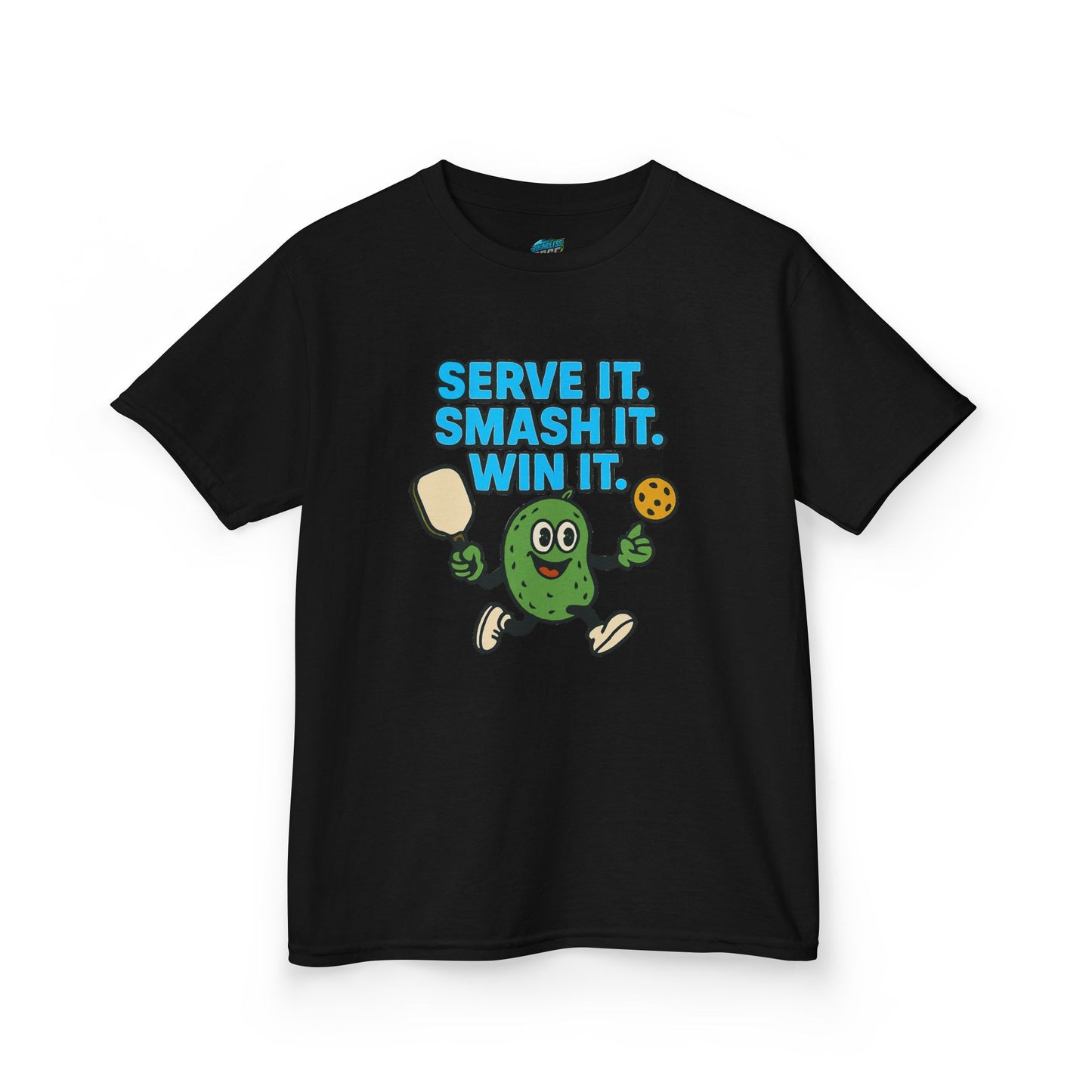 Serve it. Smash it. Win it. Pickleball Boys' Heavy Cotton T-Shirt