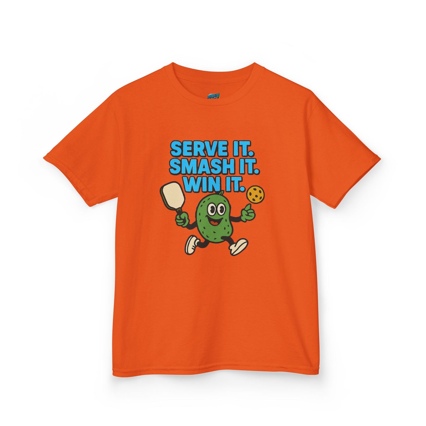 Serve it. Smash it. Win it. Pickleball Boys' Heavy Cotton T-Shirt