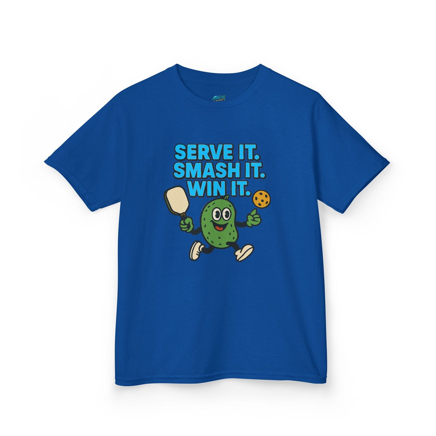 Serve it. Smash it. Win it. Pickleball Boys' Heavy Cotton T-Shirt