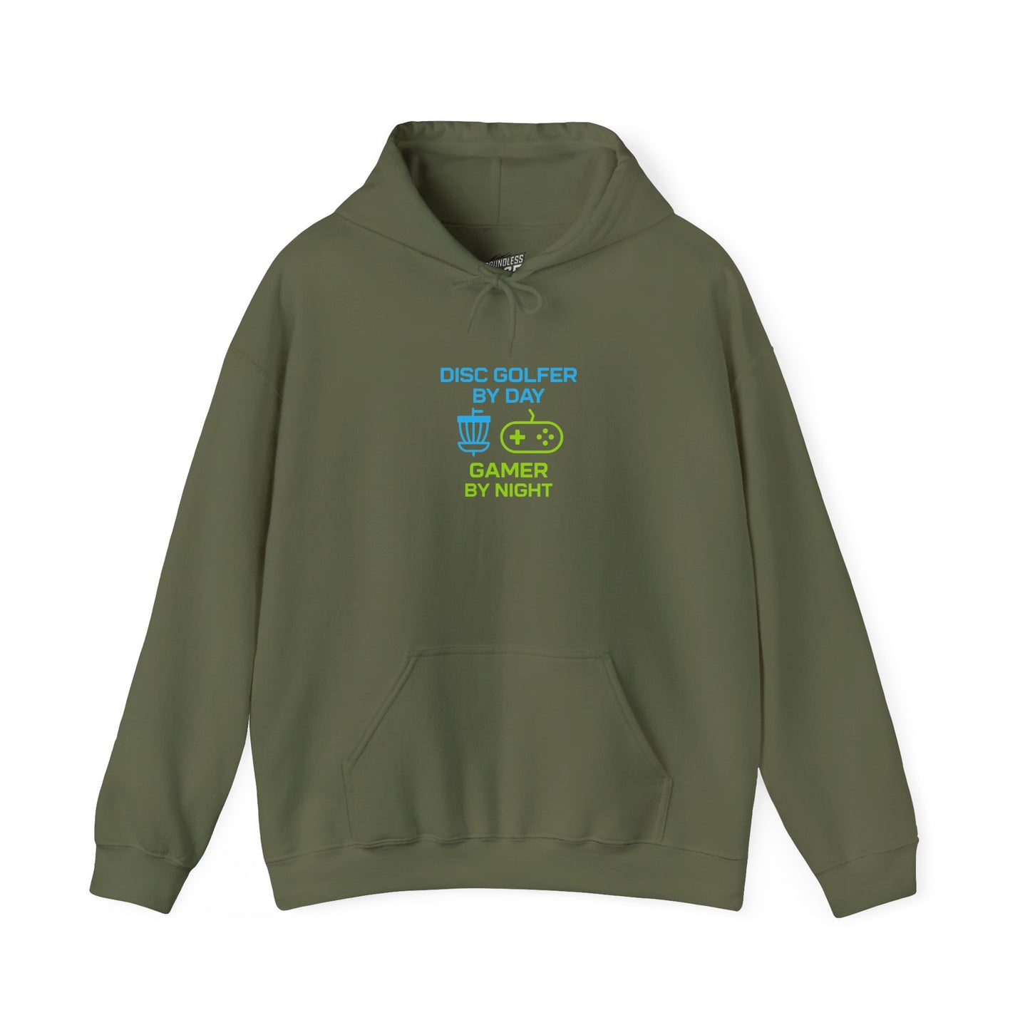 Disc Golfer by Day, Gamer by Night Women's Basic Heavy Blend Pullover Hoodie Sweatshirt