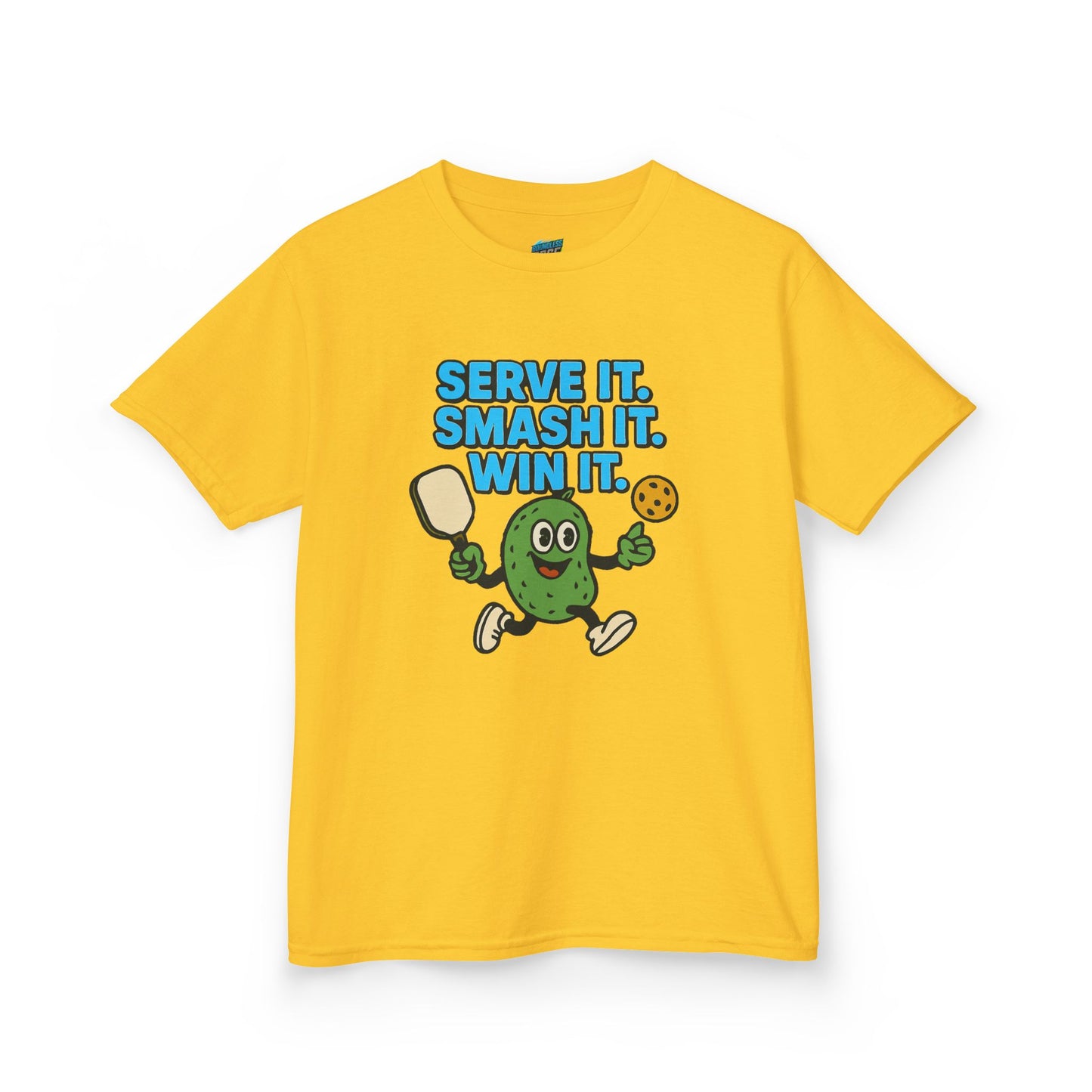 Serve it. Smash it. Win it. Pickleball Boys' Heavy Cotton T-Shirt
