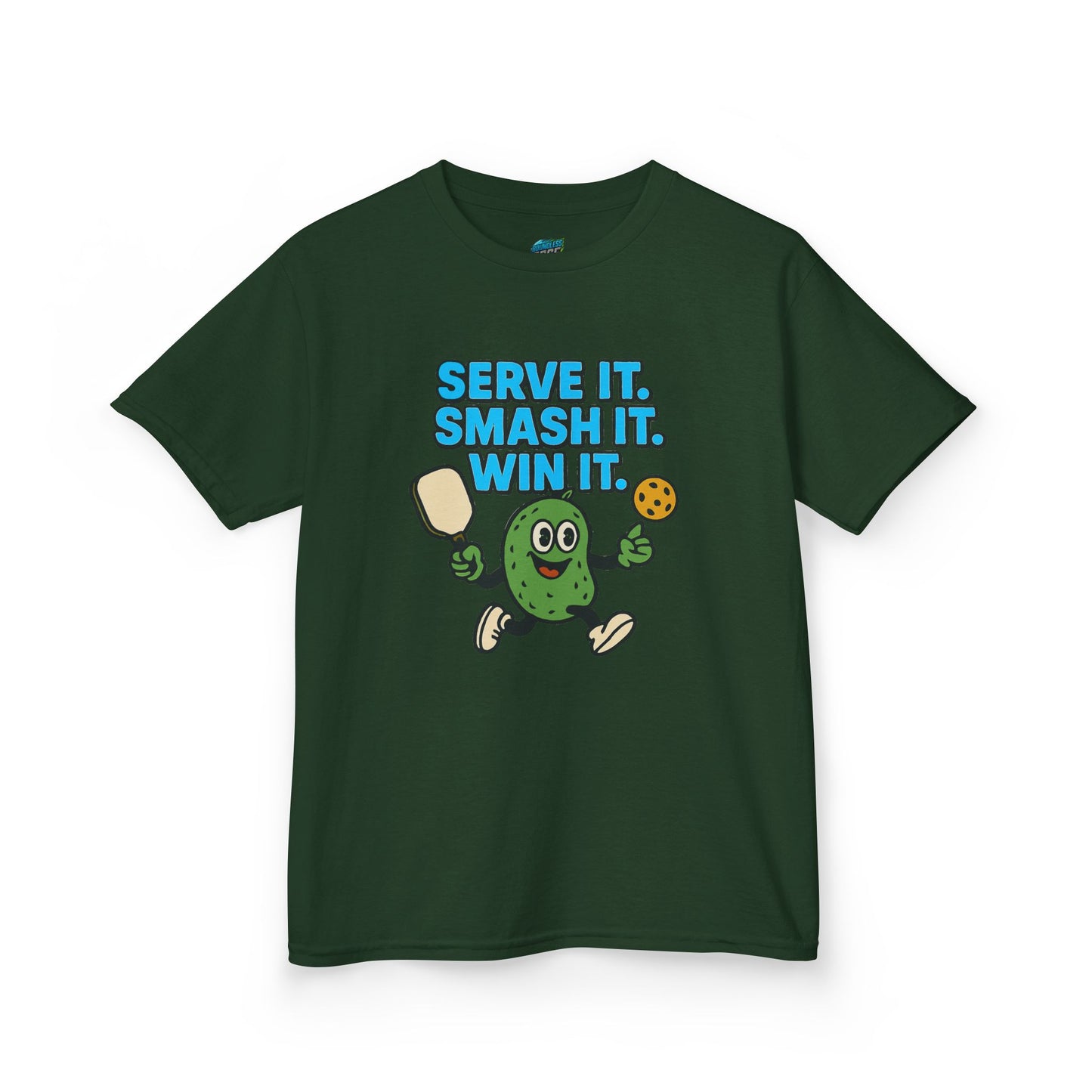 Serve it. Smash it. Win it. Pickleball Boys' Heavy Cotton T-Shirt