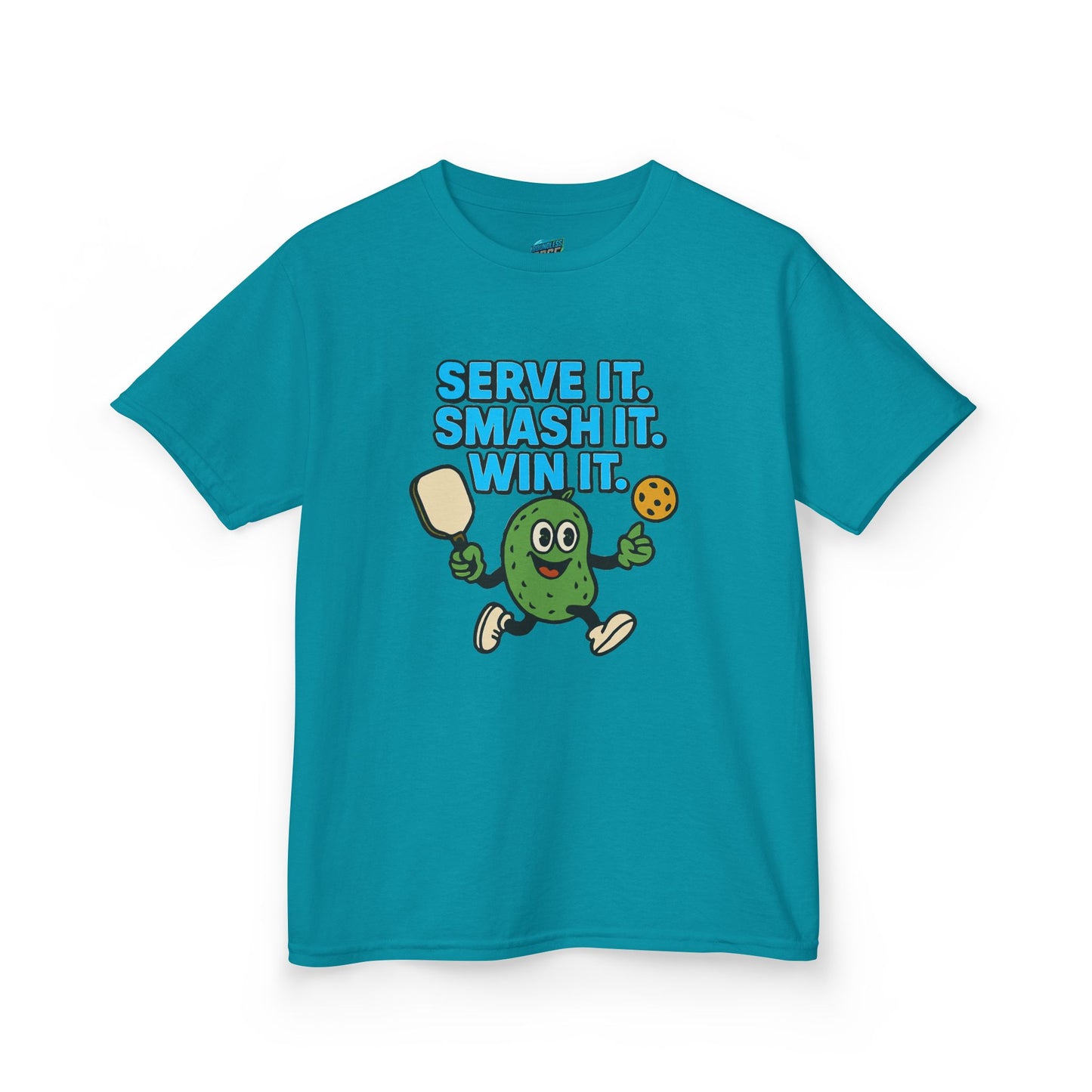 Serve it. Smash it. Win it. Pickleball Boys' Heavy Cotton T-Shirt