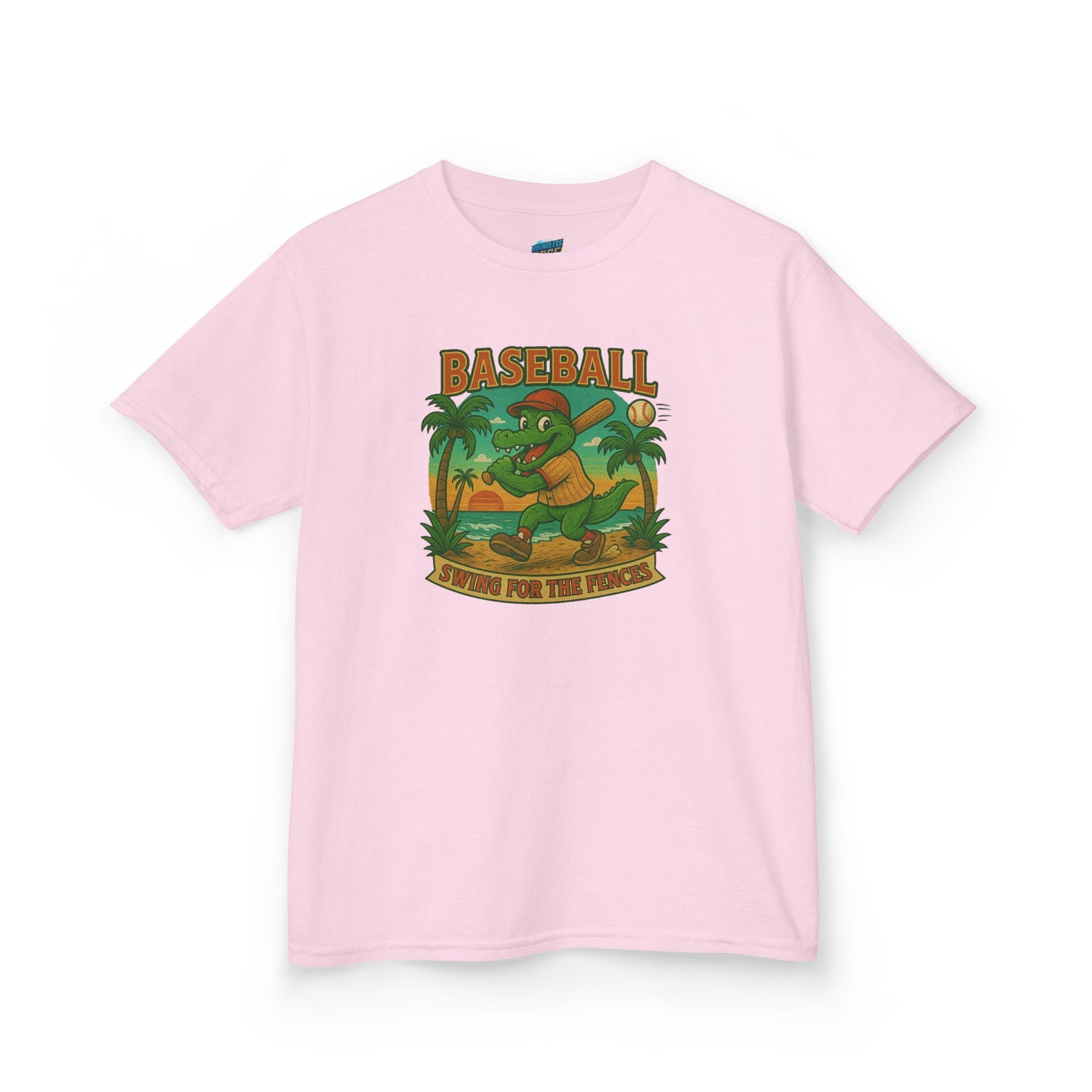 Swing for the Fences Gator Baseball Boys' Heavy Cotton T-Shirt