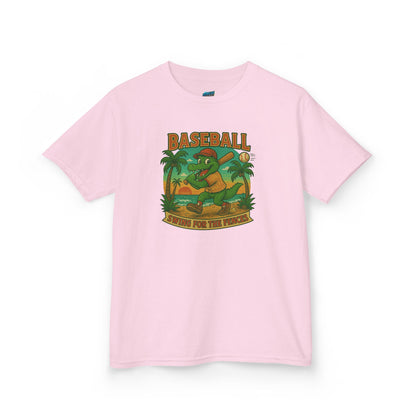 Swing for the Fences Gator Baseball Boys' Heavy Cotton T-Shirt