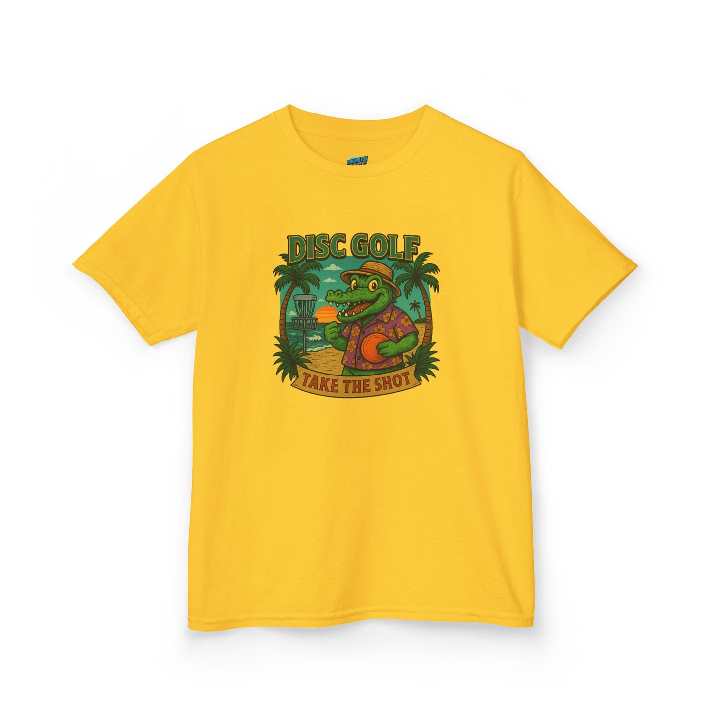 Take the Shot Disc Golf Gator Girls' Heavy Cotton T-Shirt