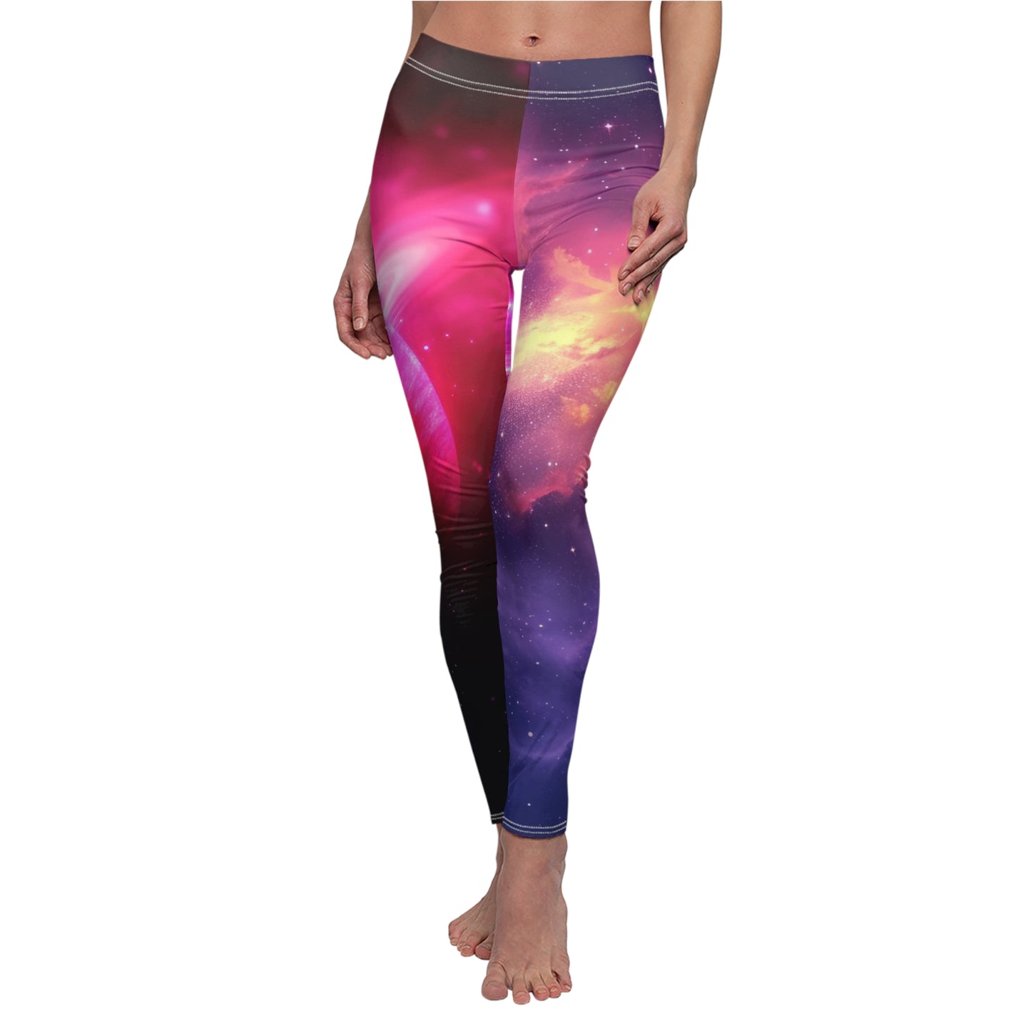 Galaxy Inspired Women's Cosmic Cut & Sew Casual Leggings Bottoms