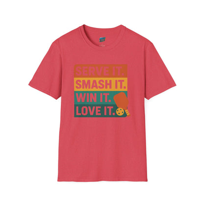 Serve it. Smash it. Win it. Love it. Pickleball Women's Basic T-Shirt