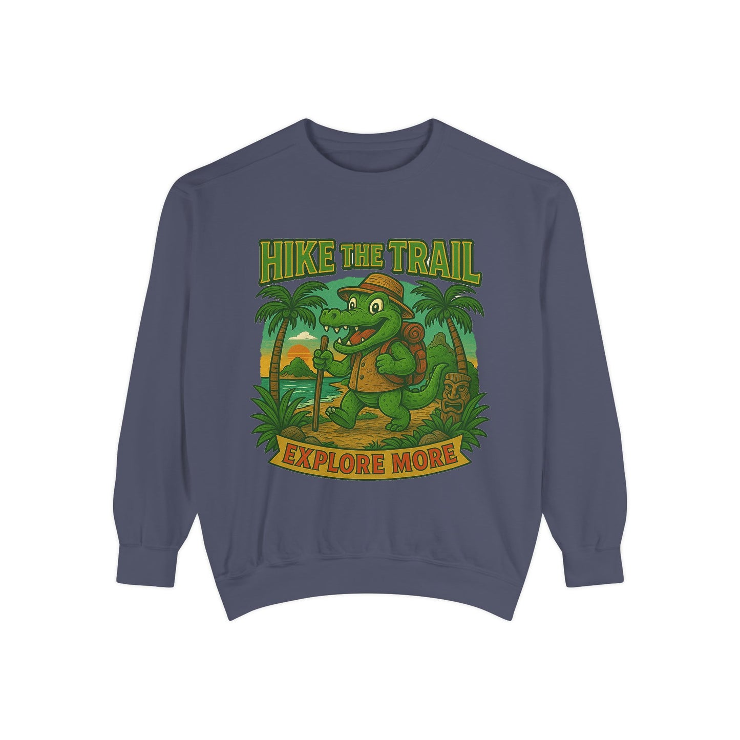 Hike the Trail Explore More Hiking Men's Premium Crewneck Sweatshirt