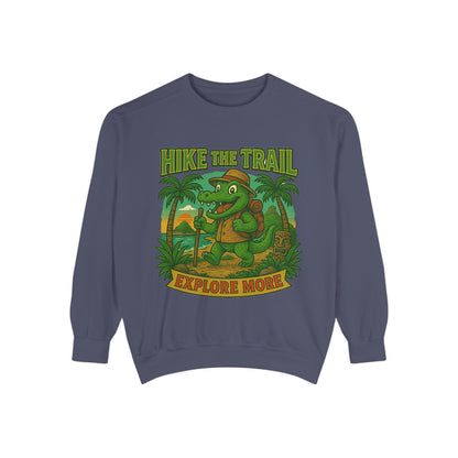 Hike the Trail Explore More Hiking Men's Premium Crewneck Sweatshirt