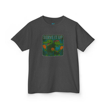 Serve it up Gator Pickleball Girls' Heavy Cotton T-Shirt
