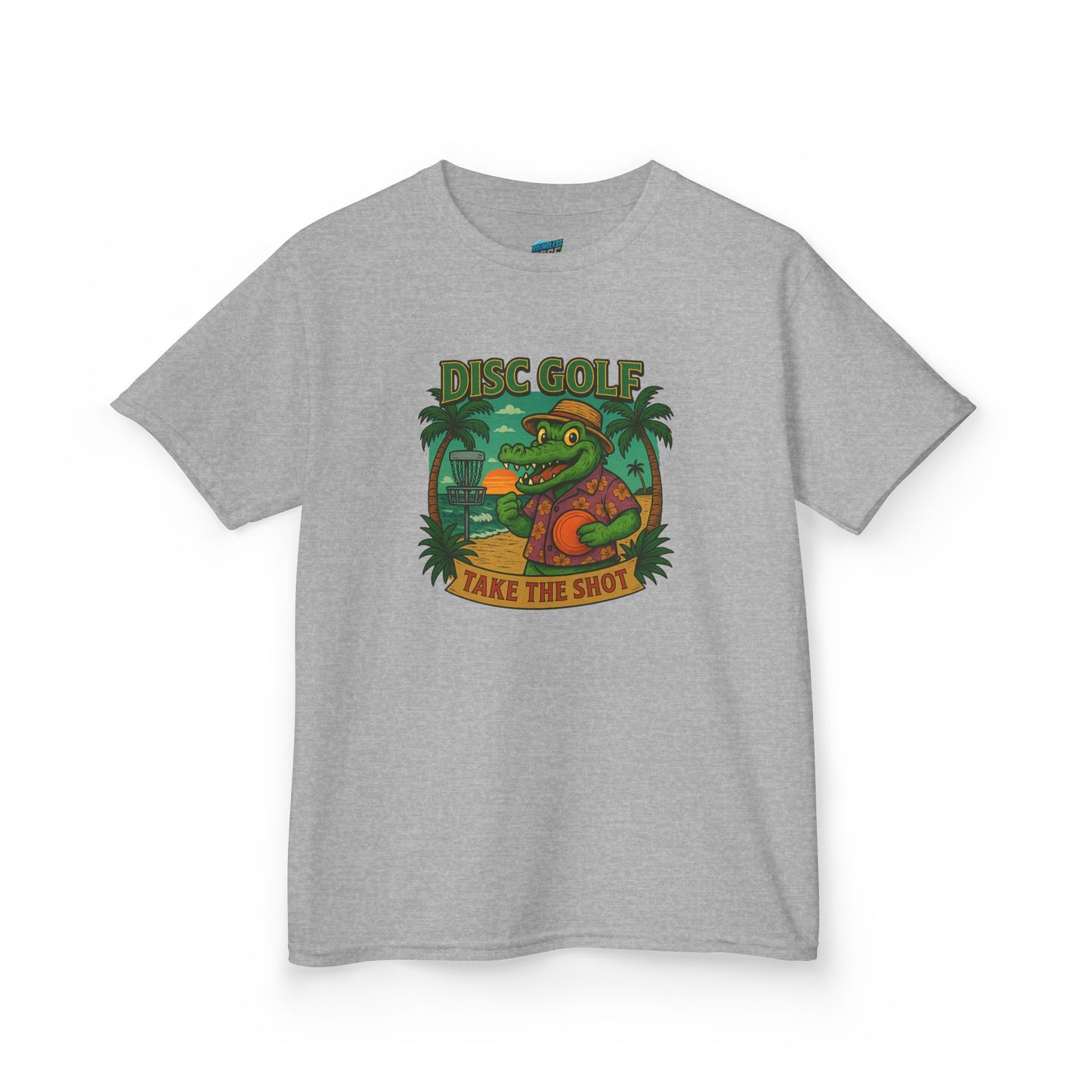 Take the Shot Disc Golf Gator Girls' Heavy Cotton T-Shirt