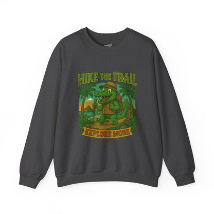 Hike the Trail Explore More Hiking Men's Basic Crewneck Sweatshirt