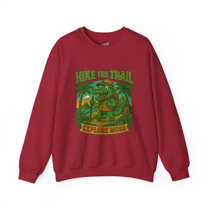Hike the Trail Explore More Hiking Men's Basic Crewneck Sweatshirt