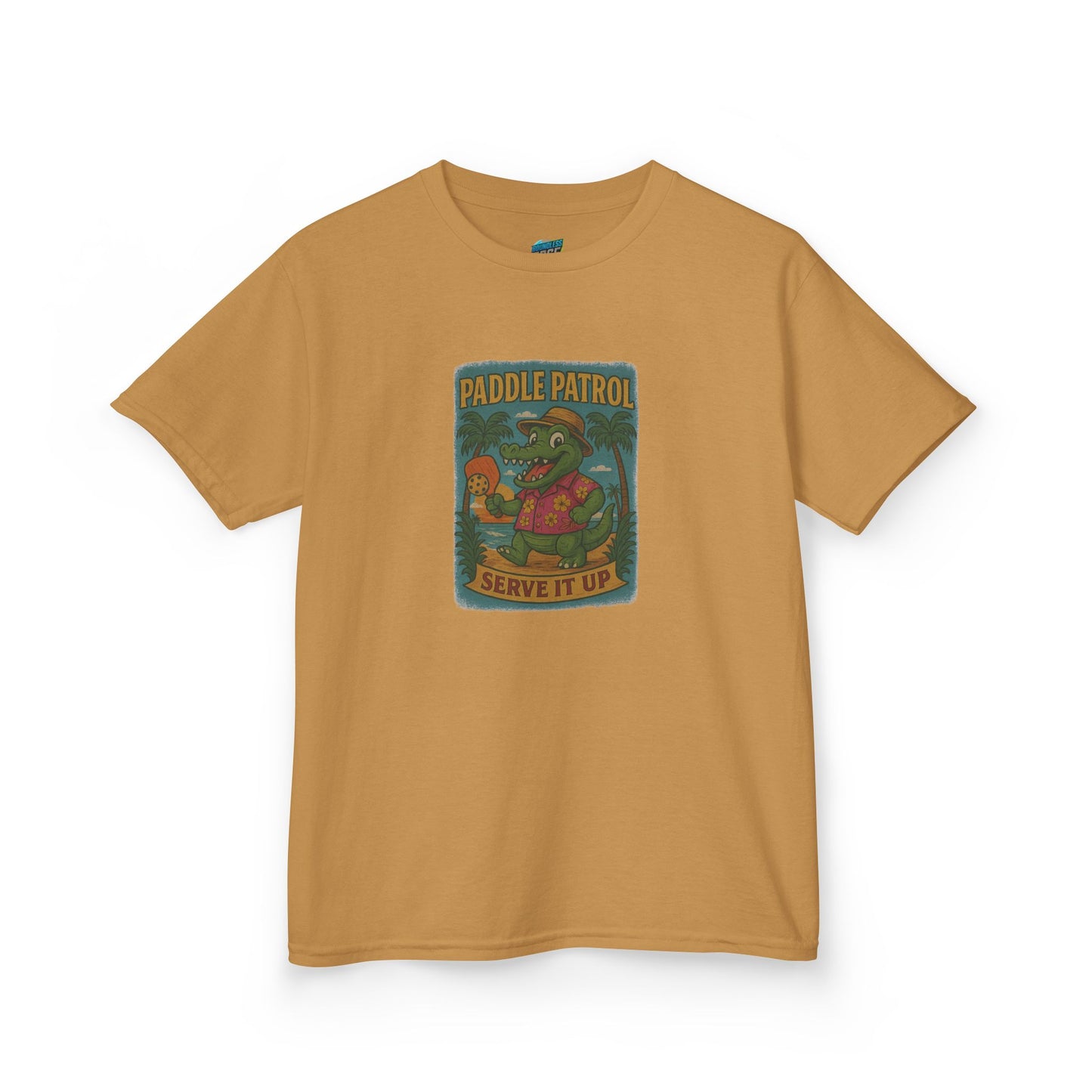 Paddle Patrol Gator Pickleball Boys' Heavy Cotton T-Shirt