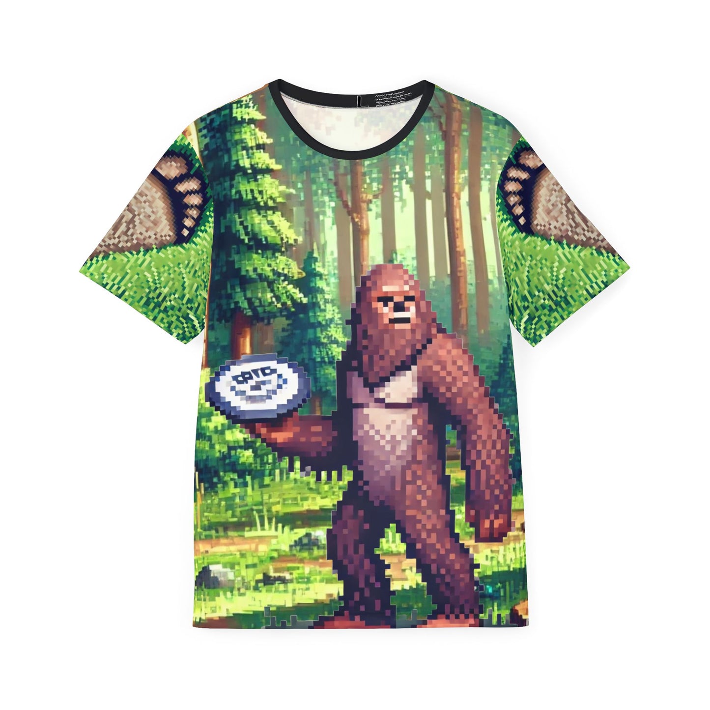 Sasquatch Pixel Art Disc Golf Men's Jersey Premium T-Shirt