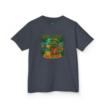 Take the Shot Disc Golf Gator Girls' Heavy Cotton T-Shirt