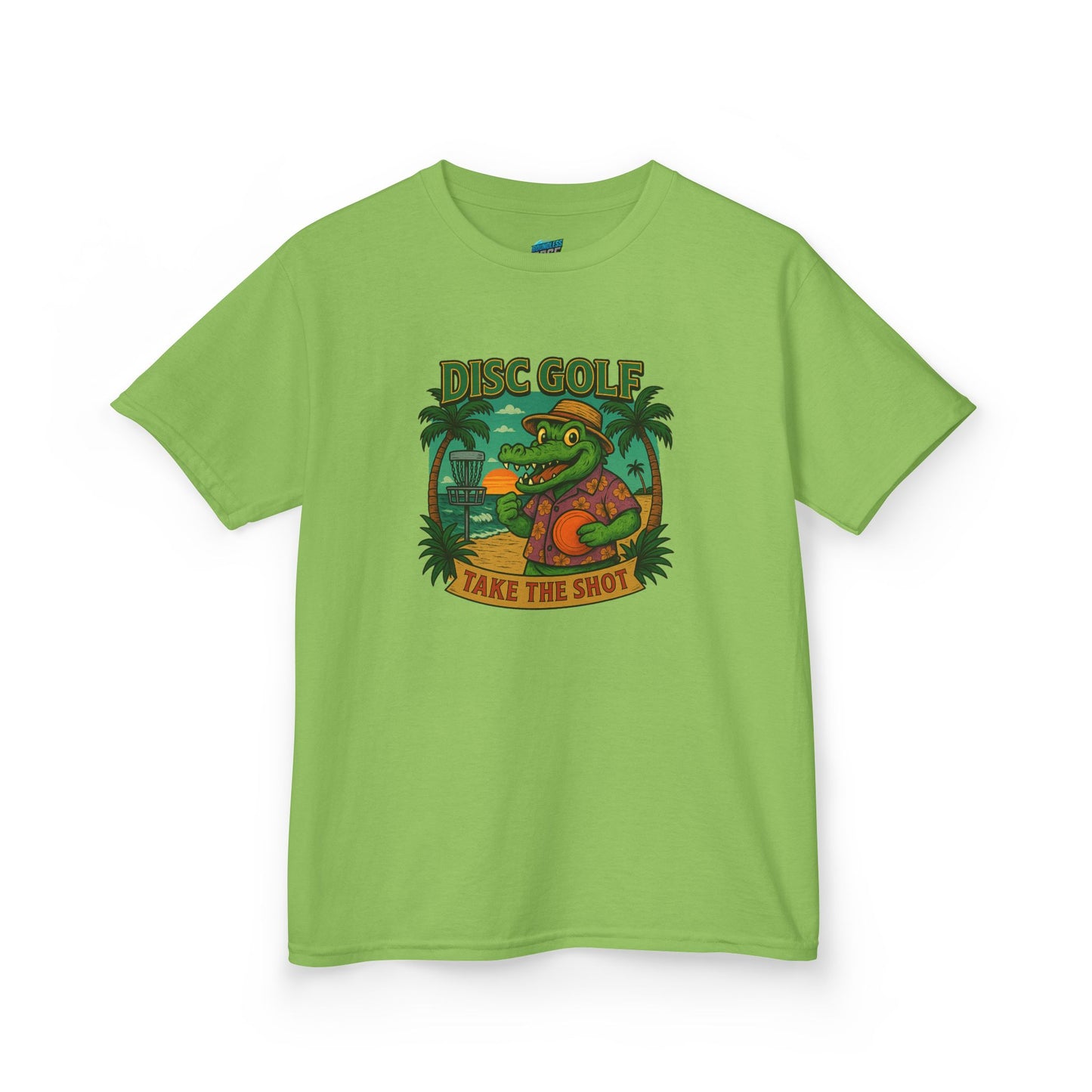 Take the Shot Disc Golf Gator Girls' Heavy Cotton T-Shirt
