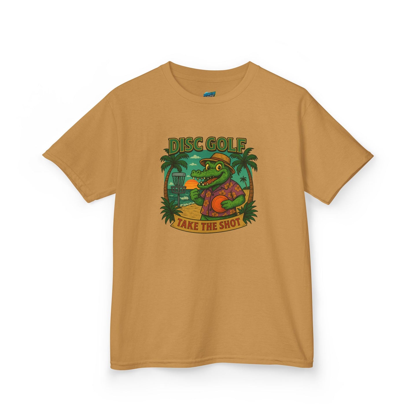 Take the Shot Disc Golf Gator Girls' Heavy Cotton T-Shirt