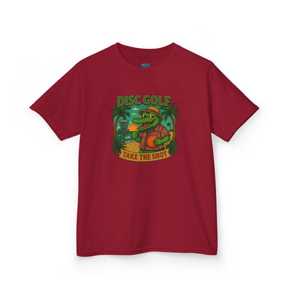 Take the Shot Disc Golf Gator Girls' Heavy Cotton T-Shirt