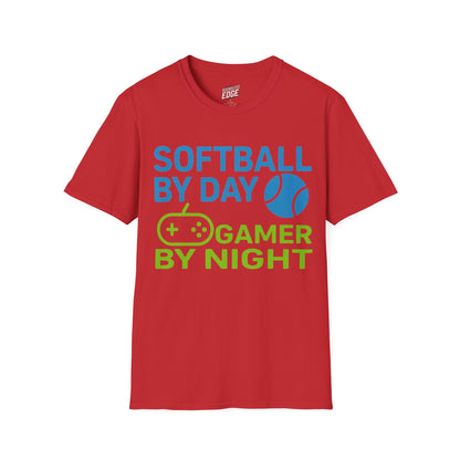Softball by Day, Gamer by Night Women's Basic T-Shirt