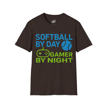 Softball by Day, Gamer by Night Women's Basic T-Shirt