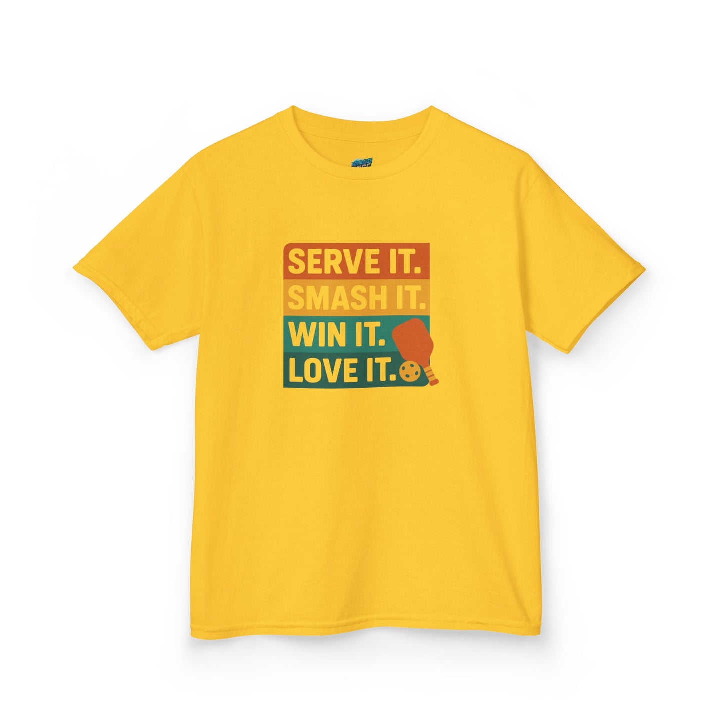 Serve it. Smash it. Win it. Love it. Classic Pickleball Girls' Heavy Cotton T-Shirt