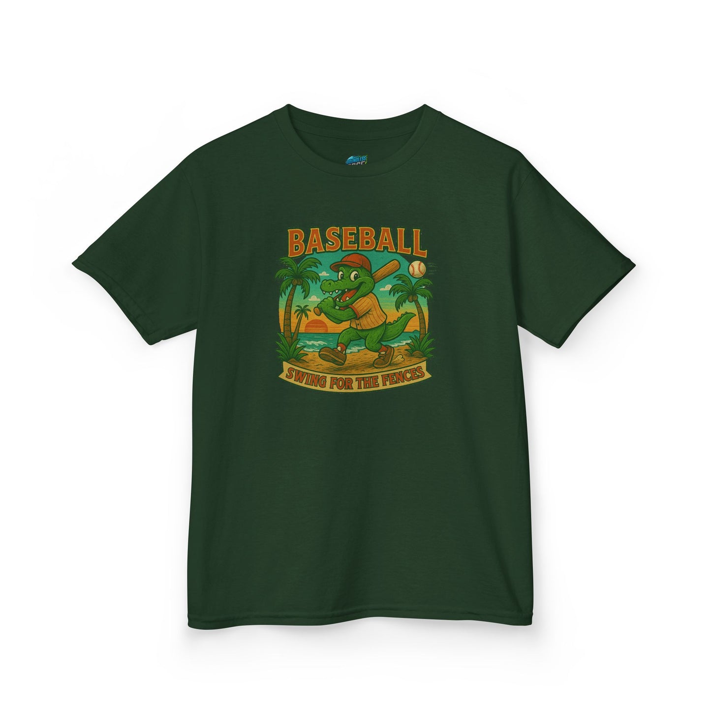 Swing for the Fences Gator Baseball Boys' Heavy Cotton T-Shirt