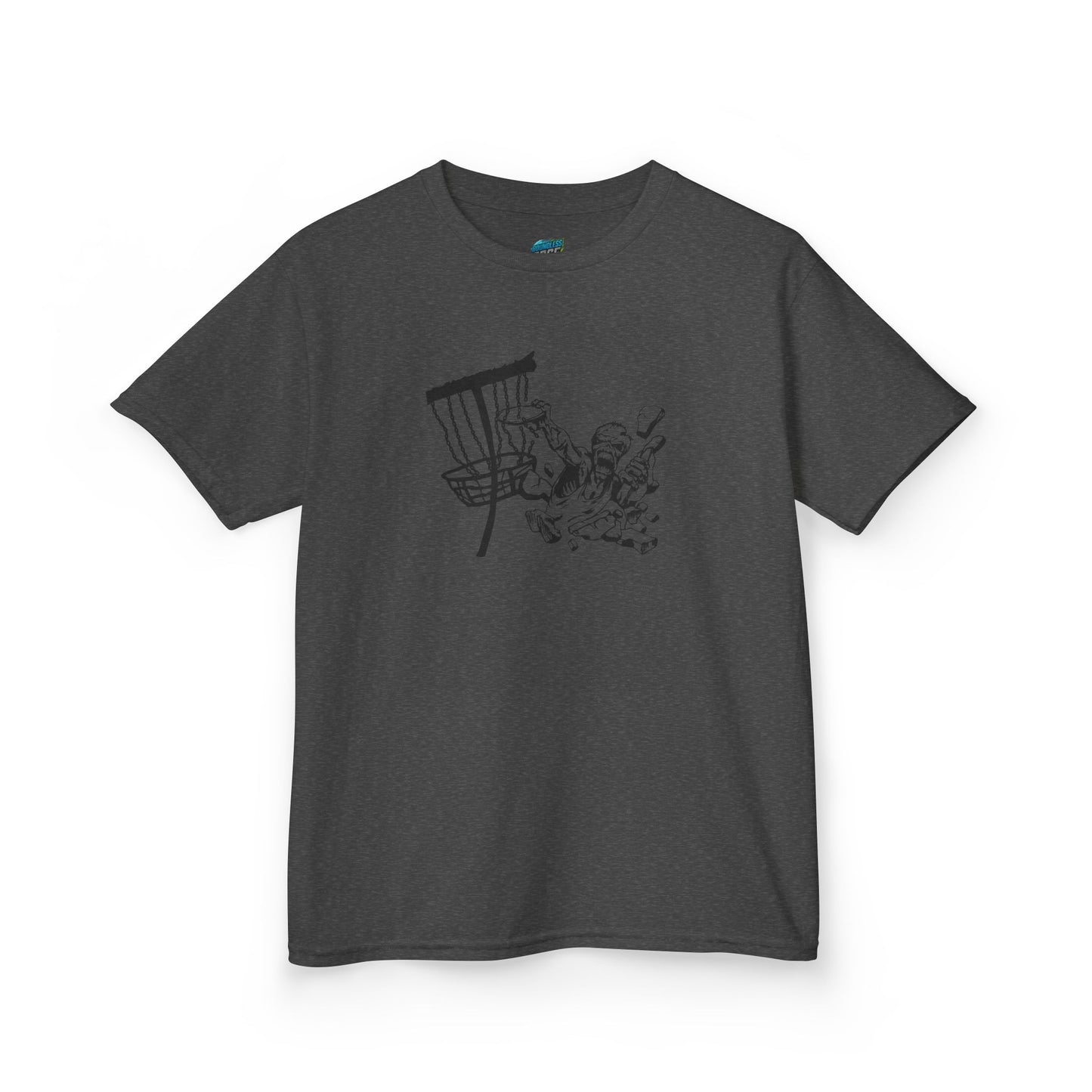 Putting Zombie Disc Golf Boys' Heavy Cotton T-Shirt