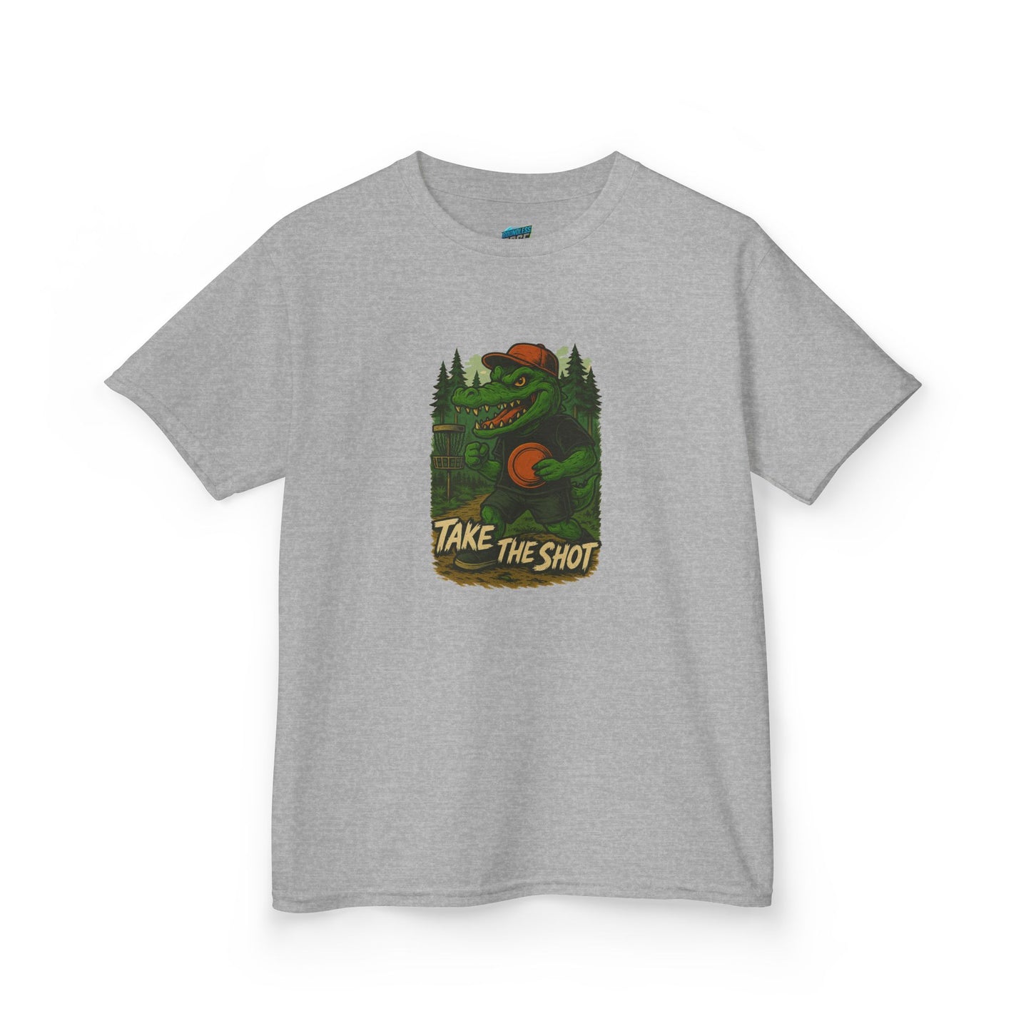 Take the Shot Disc Golf Edgy Gator Boys' Heavy Cotton T-Shirt
