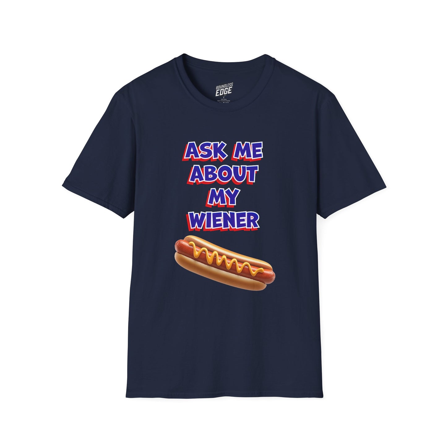 Ask Me About My Wiener Adult Humor Men's Basic T-Shirt
