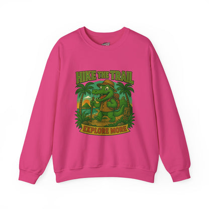 Hike the Trail Explore More Hiking Men's Basic Crewneck Sweatshirt