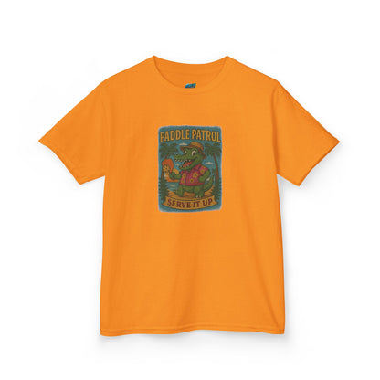 Paddle Patrol Gator Pickleball Boys' Heavy Cotton T-Shirt