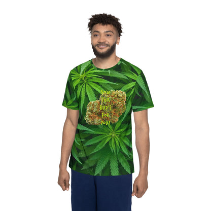 Now This Bud's For You! Pot Leaf Adult Humor Men's Jersey Premium T-Shirt