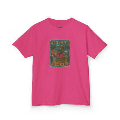 Paddle Patrol Gator Pickleball Boys' Heavy Cotton T-Shirt