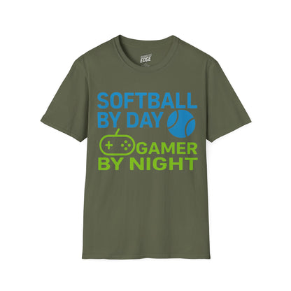 Softball by Day, Gamer by Night Women's Basic T-Shirt