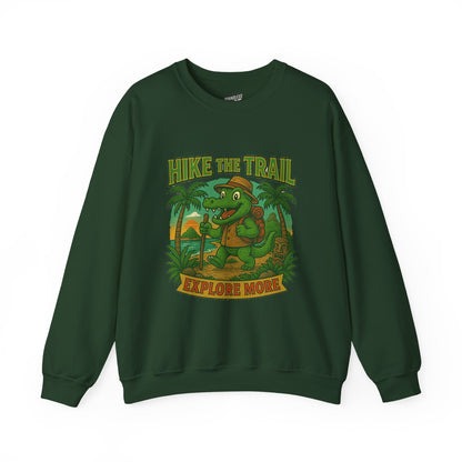 Hike the Trail Explore More Hiking Men's Basic Crewneck Sweatshirt