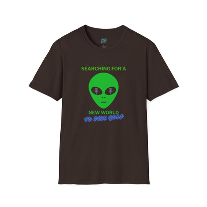 Alien New World To... Disc Golf Humor Men's Basic Softstyle T-Shirt