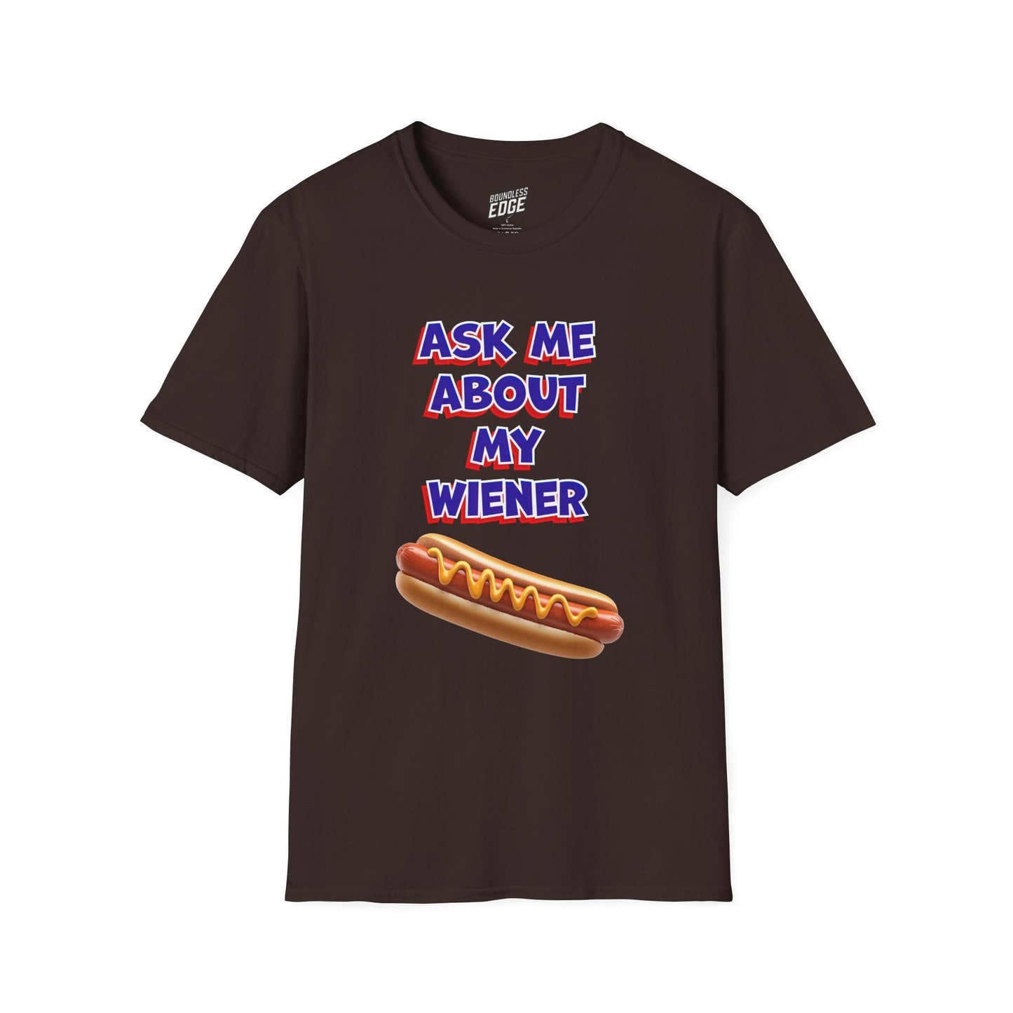 Ask Me About My Wiener Adult Humor Men's Basic T-Shirt