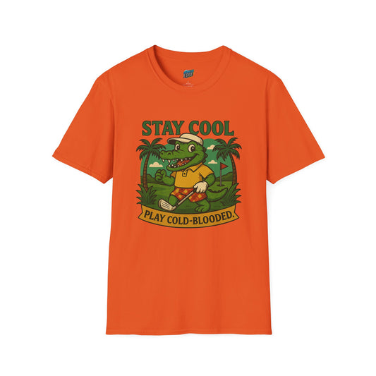 Stay Cool. Play Cold-Blooded Gator Golf Men's Basic T-Shirt