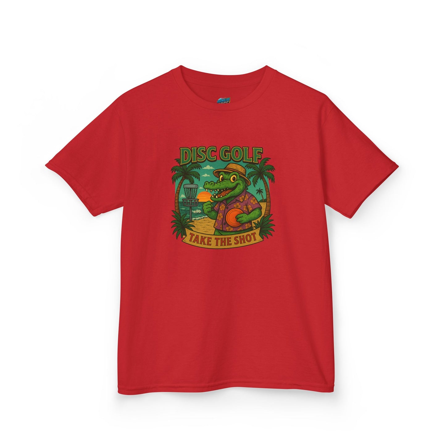 Take the Shot Disc Golf Gator Girls' Heavy Cotton T-Shirt