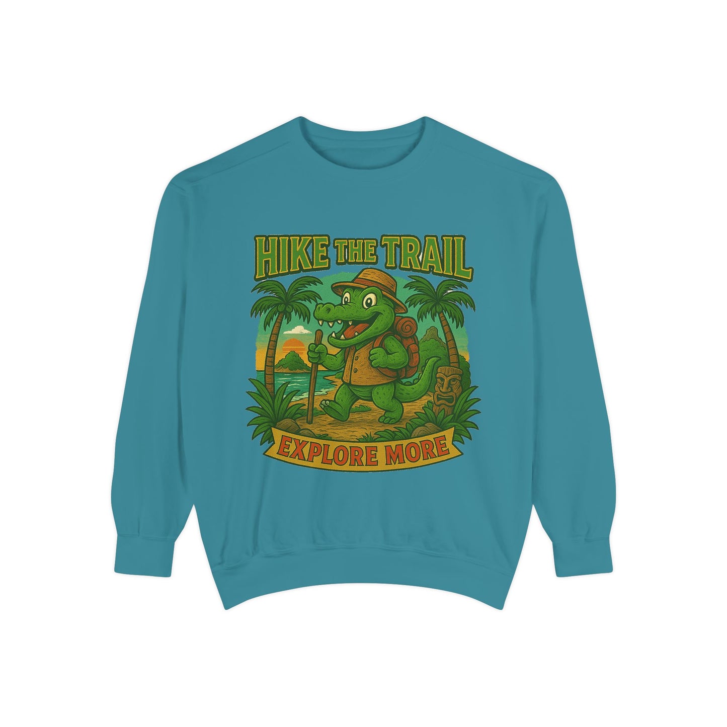 Hike the Trail Explore More Hiking Men's Premium Crewneck Sweatshirt
