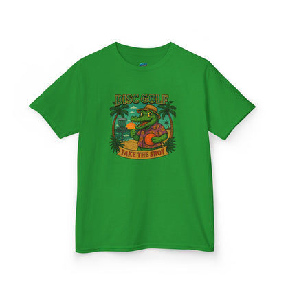 Take the Shot Disc Golf Gator Girls' Heavy Cotton T-Shirt