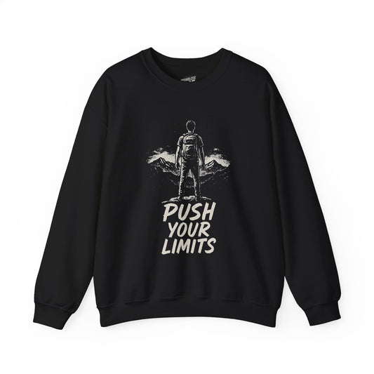 Summit Edition Push Your Limits Hiking Men's Basic Crewneck Sweatshirt