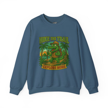 Hike the Trail Explore More Hiking Men's Basic Crewneck Sweatshirt