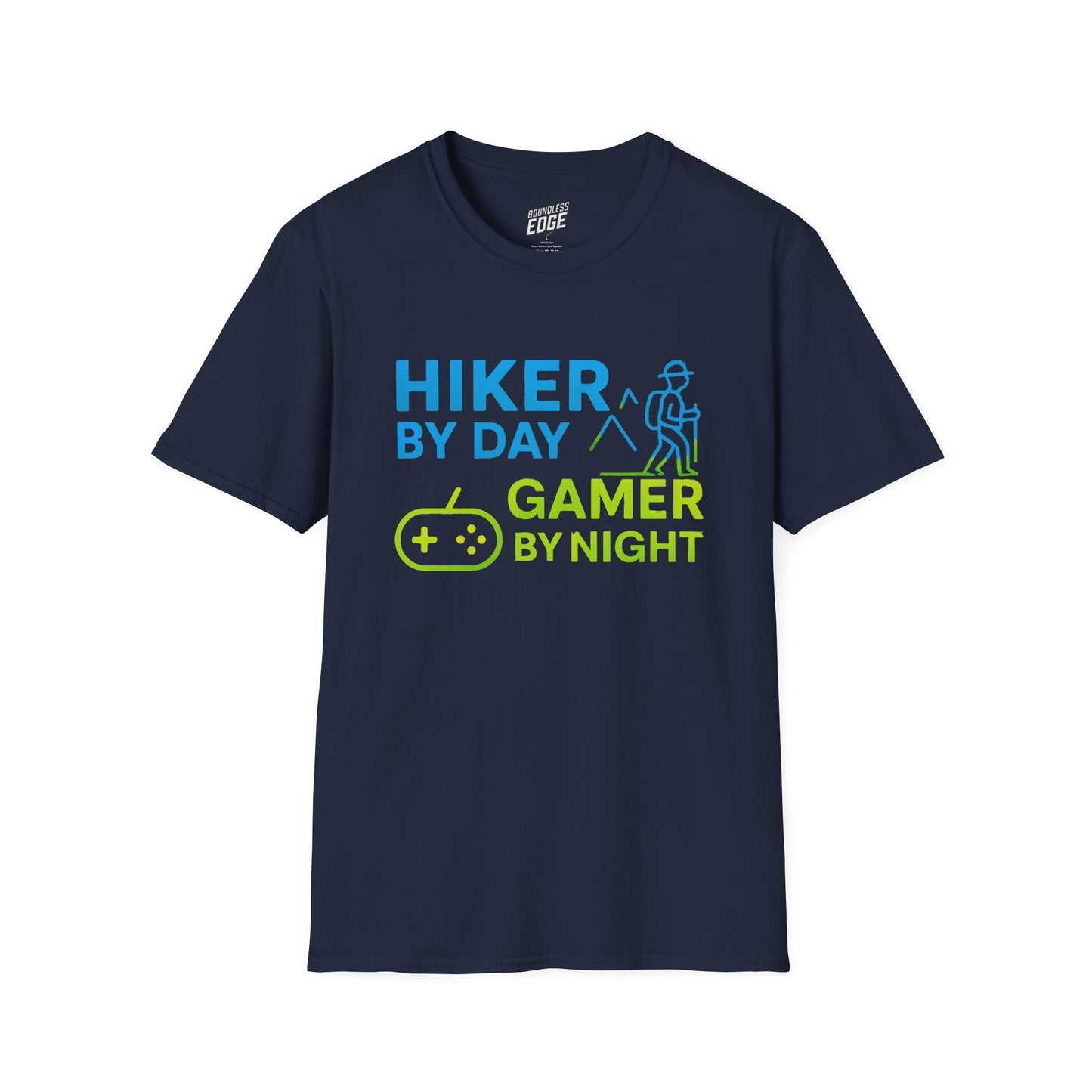 Hiker by Day, Gamer by Night Hiking Men's Basic T-Shirt
