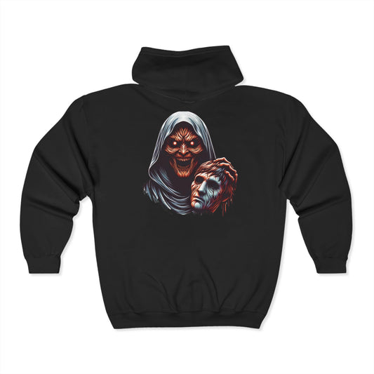 Horror Men's Heavy Blend Full Zip-Up Hoodie Sweatshirt