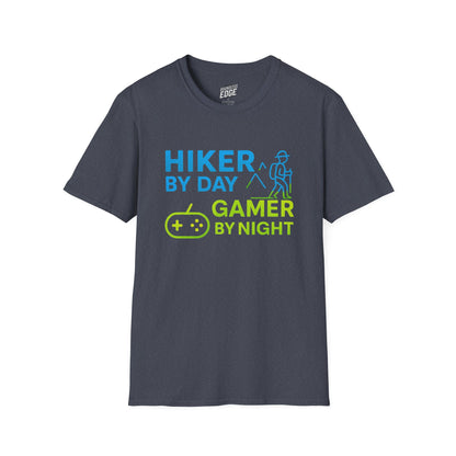 Hiker by Day, Gamer by Night Hiking Men's Basic T-Shirt