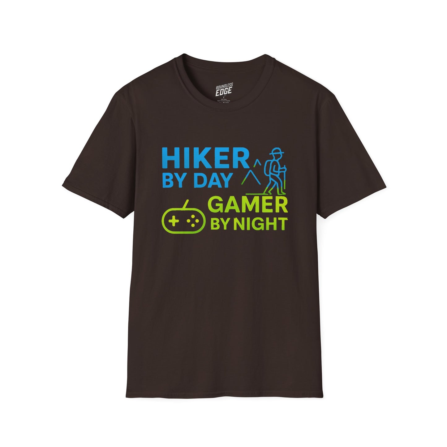 Hiker by Day, Gamer by Night Hiking Men's Basic T-Shirt