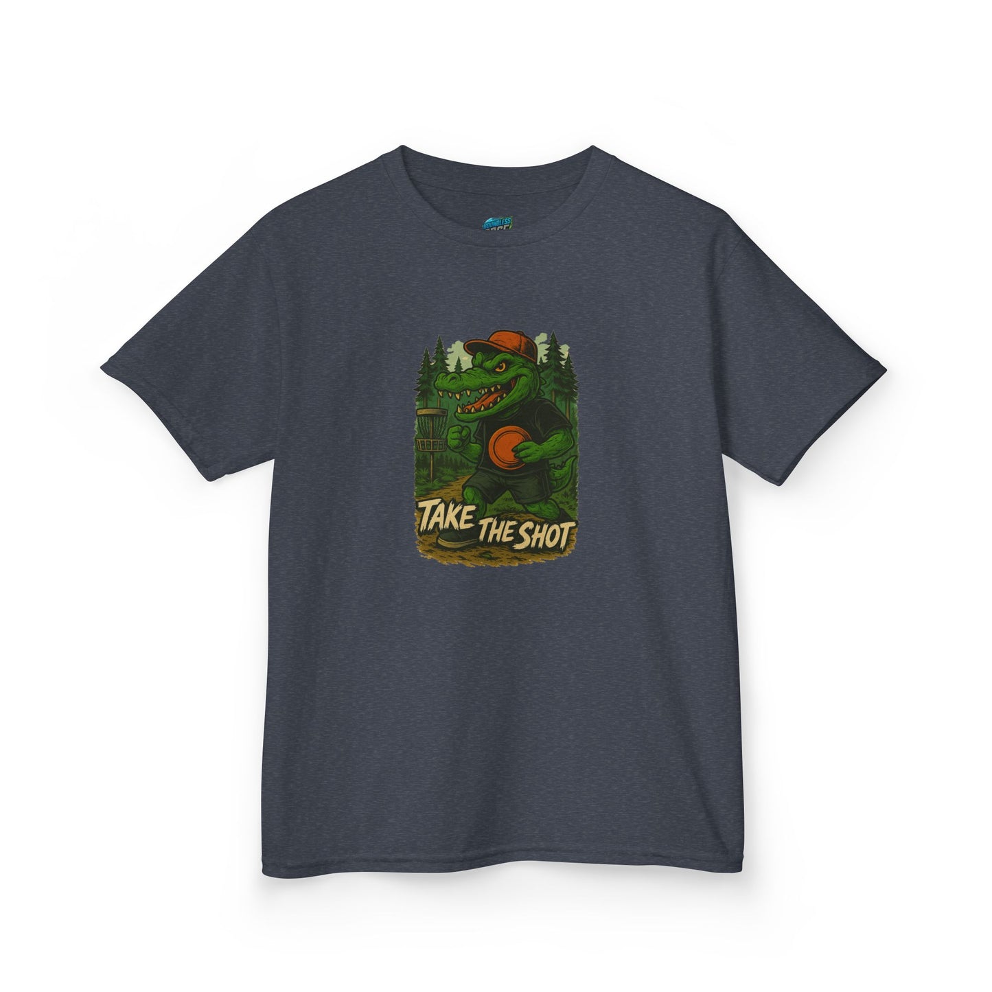Take the Shot Disc Golf Edgy Gator Boys' Heavy Cotton T-Shirt